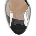 thumbnail image 5 of FSJ Women Sexy Peep Almond Toe Transparent Strap Sandals Platform Buckle Stiletto High Heels Party Banquet Date Shoes Size 16 Black, 5 of 5