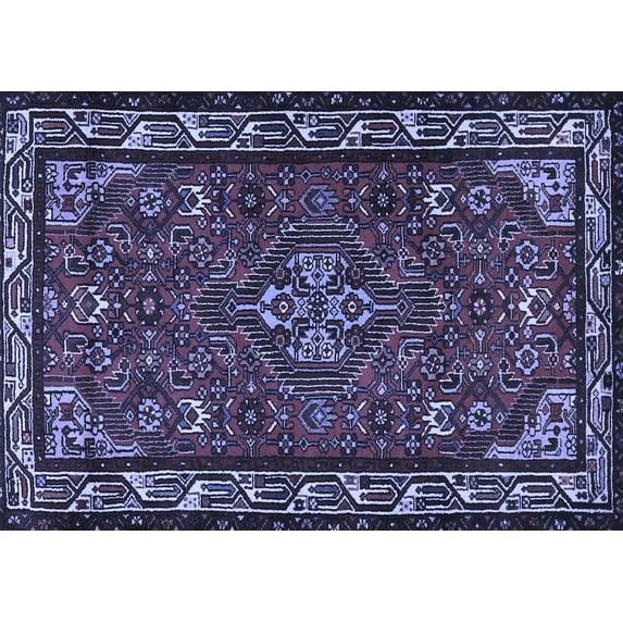 Ahgly Company Indoor Rectangle Persian Blue Traditional Area Rugs, 7' x 9'