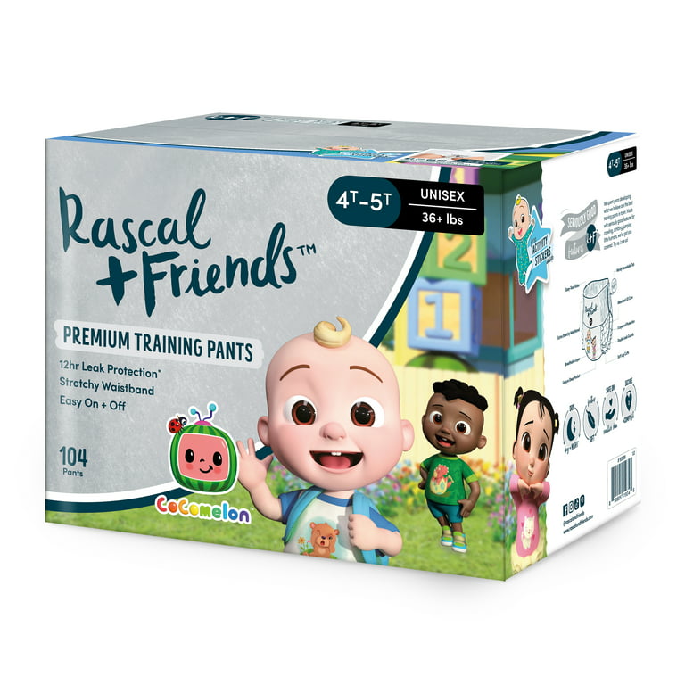Rascal + Friends Cocomelon Training Pants, Size 4T-5T, 104 Count