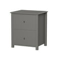 thumbnail image 3 of Lavish Home 2-Drawer End Table, Traditional Nightstand, Wooden Side Table, Slate Gray, 3 of 7