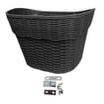 thumbnail image 2 of Bike Basket Front Easy to Install Imitation Rattan Detachable Bike Storage Baskets Women and Men Vintage Style Waterproof Handlebar Basket large black, 2 of 9