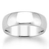 14kt White Gold Classic Wedding Band, 6 mm