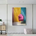 thumbnail image 6 of KLL Bright Pink Chair Print Farmhouse Canvas Wall Art,Wall Decorations For Living Room Office Canvas Wall Decor for Home Decorations, 12'×16’’, 6 of 8