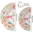 thumbnail image 3 of GZHJMY Easter Tree Skirt Home Decoration Large Round Bunny Colorful Flower Christmas Tree Skirt for Holiday Party Home Christmas Day Ornaments, 35.4", 3 of 6