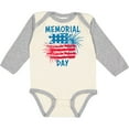 thumbnail image 3 of Inktastic Memorial Day Distressed American Flag with Fireworks Boys or Girls Long Sleeve Baby Bodysuit, 3 of 5