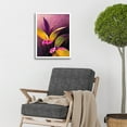 thumbnail image 2 of Pink Orchid Vibrant Mauve Flowers Painting Art Print Framed Poster Wall Decor 12x16 inch, 2 of 5