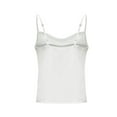 thumbnail image 4 of Fashnice Women Vest Backless Cami Tops Drape Neck Camisole Spaghetti Strap Vaction Tee Shirt White L, 4 of 8