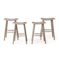 thumbnail image 2 of Lanier Acacia Wood Outdoor Barstool with Wicker, Set of 4, Light Brown and Light Multi-Brown, 2 of 8