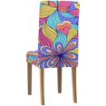 thumbnail image 4 of RYLABLUE Colorful Abstract Stretch Chair Cover Protector Seat Slipcover for Dining Room Hotel Wedding Party Set of 6, 4 of 5