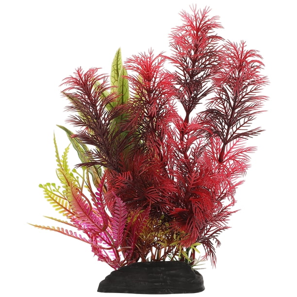 Plantas acuáticas artificiales, modelo de pecera, plantas acuáticas, decoración, adorno para pecera