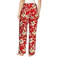 thumbnail image 3 of Uemuo Lilies Flowers Pattern Women's Wide Leg Palazzo Lounge Pants with Pockets Light Weight Loose Comfy Casual Pajama Pants-X-Large, 3 of 9