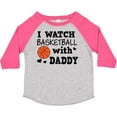 thumbnail image 3 of Inktastic I Watch Basketball with Daddy Boys Toddler T-Shirt, 3 of 5