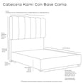 thumbnail image 5 of Box Base cama Matrimonial + Cabecera Kami Gris, 5 of 5