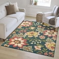 thumbnail image 2 of Mainstays Farmhouse Oversized Floral Teal Multicolor Indoor Area Rug, 5' x 7', 2 of 8