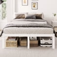 thumbnail image 2 of Merrland 12 Inch Full Size Metal Platform Bed Frame, Heavy-Duty, Under-Bed Storage Space, Easy Assembly, Headboard Compatible, White, 2 of 9