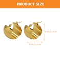 thumbnail image 2 of 1 Pair Wide Loop Earrings Dangle Loop Earrings Women Ear Jewelry Fashion Accessory, 2 of 8