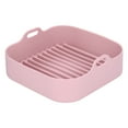 thumbnail image 3 of Kitchen Fryer Basket Reusable Non-Stick Food Safe Silicone Pot Liner Replacement -20℃-220℃L Square 368g Pink, 3 of 8