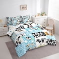 thumbnail image 3 of Homewish Kawaii Highland Bull Bedding Comforter Set 7pcs for Kids, Kawaii Cute Cartoon Queen Bedding Sets, Aztec Abstract Reversible Queen Sheet Sets, Ultra Soft Bedroom Decor, 3 of 7