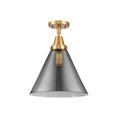 thumbnail image 3 of Innovations Lighting - Cone-1 Light Flush Mount in Industrial Style   Satin Gold, 3 of 5