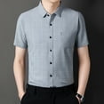 thumbnail image 2 of Men's Summer Business Casual Pocket Plaid Polo T-shirt, 2 of 5