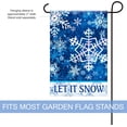 thumbnail image 2 of Drapeau de Jardin Flocons de Neige d'Hiver Let it Snow Drapeau de Cour Extérieur 12 Pouces x 18 Pouces, 2 of 6