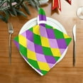 thumbnail image 2 of Coolnut Mardi Gras Colorful Carnival Cloth Napkins 4PCS,Mardi Gras Venetian Mask Party Geometric Pattern Soft and Skin Friendly Dinner Napkins Washable for Dinner, Hotel,Reunion,BBQ Party, 2 of 7