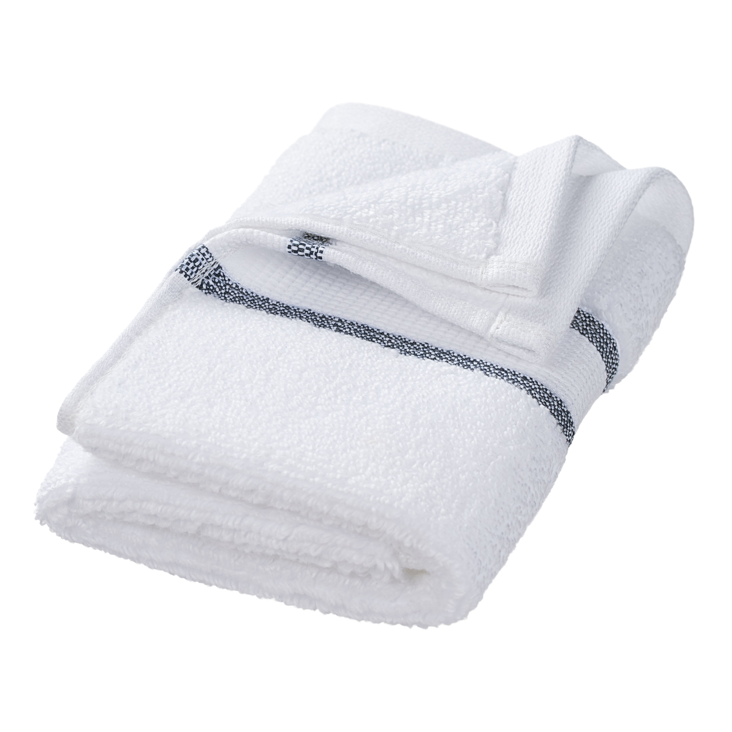 Hotel Style 6-Piece Egyptian Cotton Striped Bath Coordinate Towel Set, Marine Deep