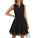 thumbnail image 1 of Vestido de verano ZESICA sin mangas con cuello en V y ojales, negro, 1 of 7