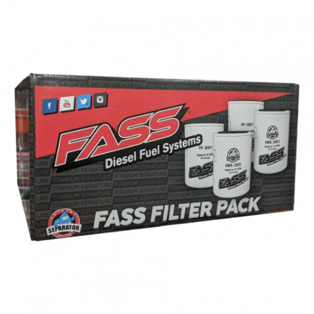 Paquete de filtros de combustible FASS XWS-3002 y PF-3001 Combo 4
