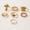 Gold, variant on Womens Geometric Fashion Alloy Moon Mushroom Love Ring Set (7 Rings) Electroplated Gold Silver