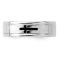 thumbnail image 4 of White Sterling Silver Ring Band Wedding Black 6mm Enamel Fancy Size 7.5, 4 of 5