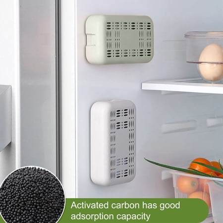 Activated Charcoal Odor Absorber Box with Suction Cup, Reusable Bamboo Charcoal Deodorizer for Refrigerator Closet Shoe Cabinet Drawer, Pet Home Storage, Spring Cleaning Essentials