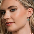 thumbnail image 4 of Gem Stone King 5.84 Ct Oval Green Malachite 18K Rose Gold Plated Silver Earrings, 4 of 6