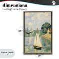 thumbnail image 4 of Stupell Industries Coastal Coastal Sailboats Under Swirling Clouds Brown Floating Frame Canvas Art, 17 x 25, by Angie Hawke, 4 of 8