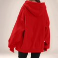 thumbnail image 4 of Resicozy Full Zip Hoodies for Women Oversized Long Sleeve Hooded Sweatshirts Trendy 2026 Casual Fashion Hoodie with Pockets Red S, 4 of 6