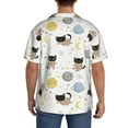 thumbnail image 3 of Sikiie Cute Cat Men's Wrinkle Free Untucked Cuban Shirt Business Casual Button Down Shirts Short Sleeve Shirt, 3 of 5