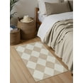 thumbnail image 5 of Lahome Decor 2'x3' Modern Washable Rugs for Bedroom, 2x3ft Non-Slip Door Mat Indoor Entrance, Farmhouse Checkered Rug,Soft Low Pile Carpet Throw Rugs for Entryway Laundry Bedroom,Beige, 5 of 9