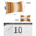 thumbnail image 3 of Pack of 2 Outdoor Lumbar Pillow Covers 11x16 Inch, Burnt Orange Ombre Stripe Waterproof Throw Pillow Covers Set, Farmhouse Simple Striped Indoor&Outdoor Decorative Cushion Cases for Patio Porch Car, 3 of 7