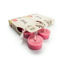 Apples & Cinnamon Tealight Candles Multi Pack - 12 Dark Red Premium Scented Tea Lights - Natural Oils - Shortie's Candle Company