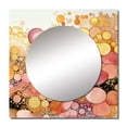thumbnail image 2 of Designart "Retreat To Tranquility Vintage Pink Gilt Aquarelle II" Modern Geometric Square Mirror For Wall Decor - Large Gold Square Mirror Printed Wall Decor - Modern Square Living Room Mirror, 2 of 5