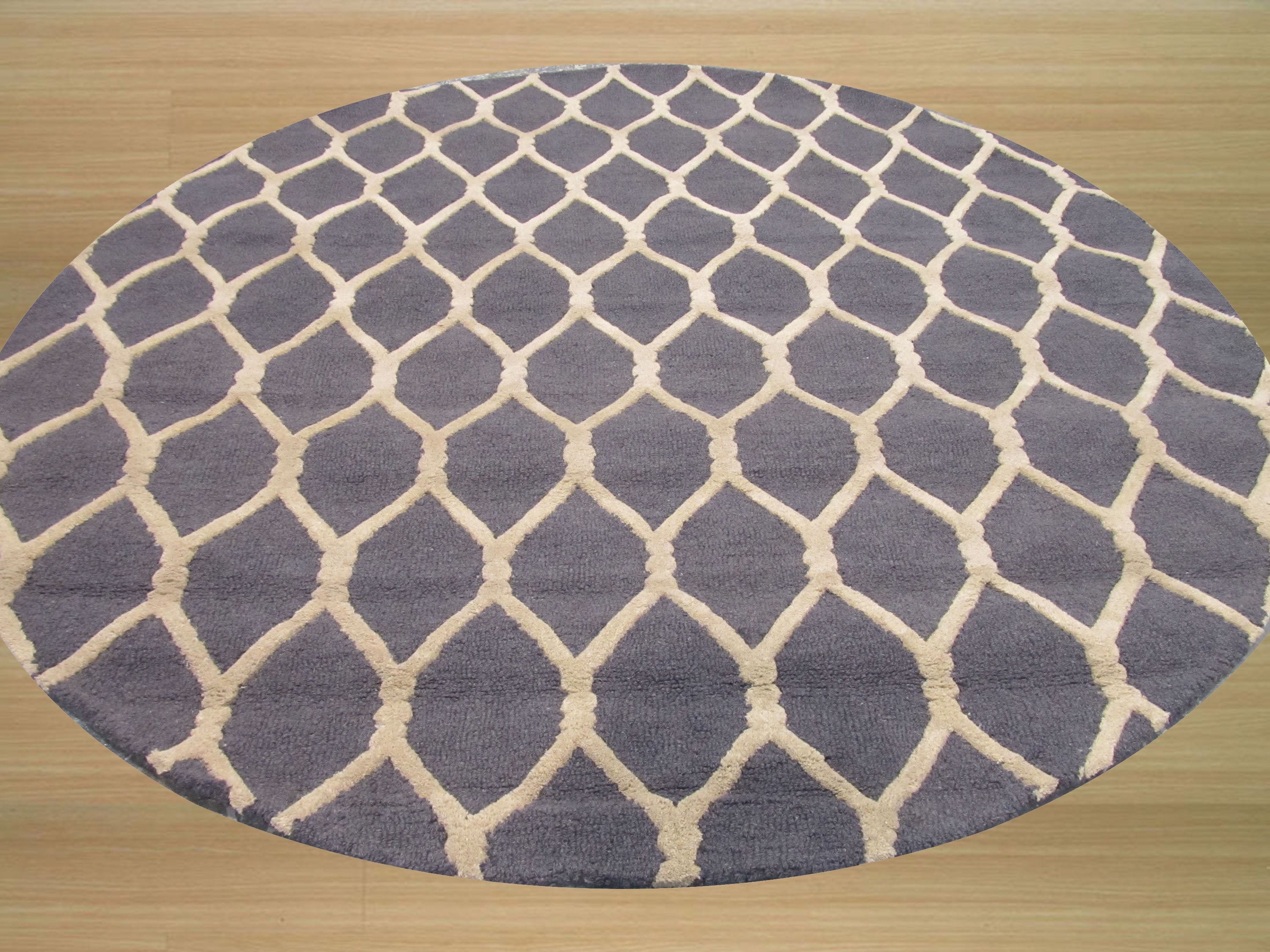 Handtufted Wool Gray Transitional Geometric ChainLink Rug Walmart