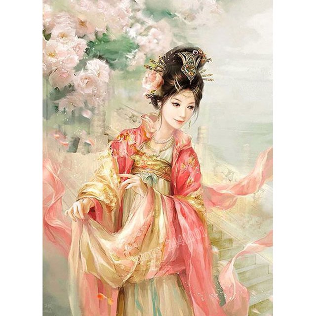 Taladro Pintura Diamante (DE8312) 5D DIY Kits de punto de cruz de personajes étnicos completos (05) 40x50cm FLhrweasw Nuevo