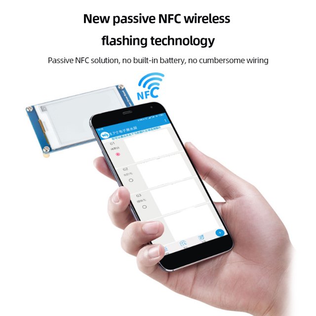 Placa De Controlador De Papel Electrónico Nfc Placa de controlador NFC Epaper de 2,7 pulgadas sin batería para teléfono IOS Android (módulo NFC)