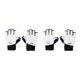 thumbnail image 3 of Soidarity Kids Adult Half Finger Boxing Muay Gym Protector Padded Thai Gloves Hand M Tipo 1 2piezas, 3 of 6