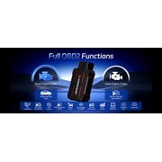 KONNWEI MAXOBD Full System Bluetooth ODB2 Code Reader Diagnostic Scanner Tool Check Engine,Voltage Test,I/M Readiness,Data Stream,Auto VIN,for iOS & Android System