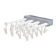 thumbnail image 2 of Perchero plegable para calcetines, 20 clips, para colgar en la pared, para ropa interior, con clip plegable gris, 2 of 9