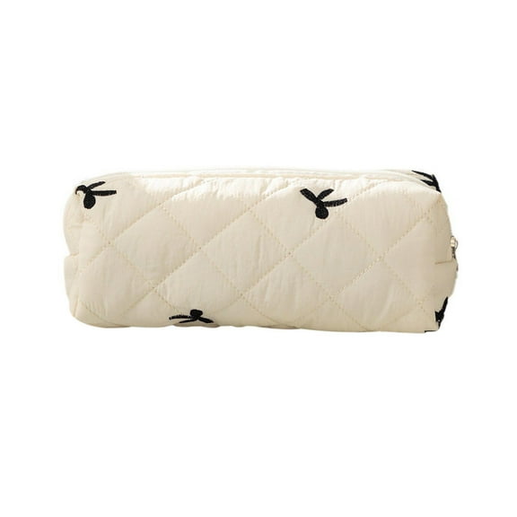 Cosmetic Bag Bow Shaped Large Capacity Storage Solution for Students Portable Desktop Stationery Organizer