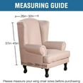 thumbnail image 2 of Dowbom Velvet Wingback Chair Cover 1-Piece Stretch Wing Chair Slipcover Washable, 2 of 7