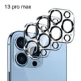 thumbnail image 1 of Paquete de 3 protectores de cristal para cámara compatibles con iPhone 13 Pro/iPhone 13 Pro Max [Instalación rápida] Resistente a arañazos, HD transparente,, 1 of 5