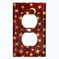 thumbnail image 2 of Metal Light Switch Plate Cover Elegant Starry Night Maroon Tile FRA025, 2 of 13